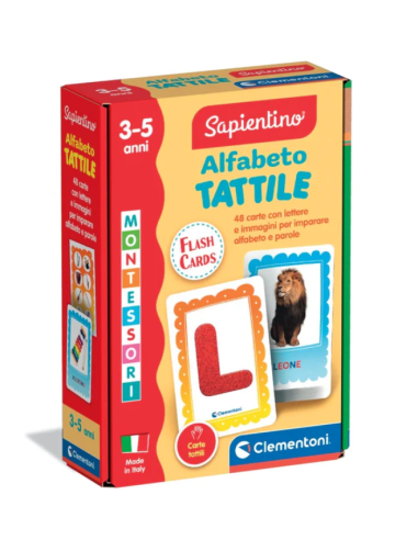 SAPIENTINO 16838 ALFABETO TATTILE FLASHCARDS