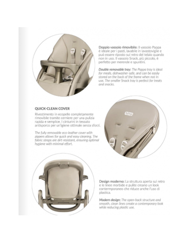 Seggiolone Peg Perego Living Sage - Comfort e Design Moderno