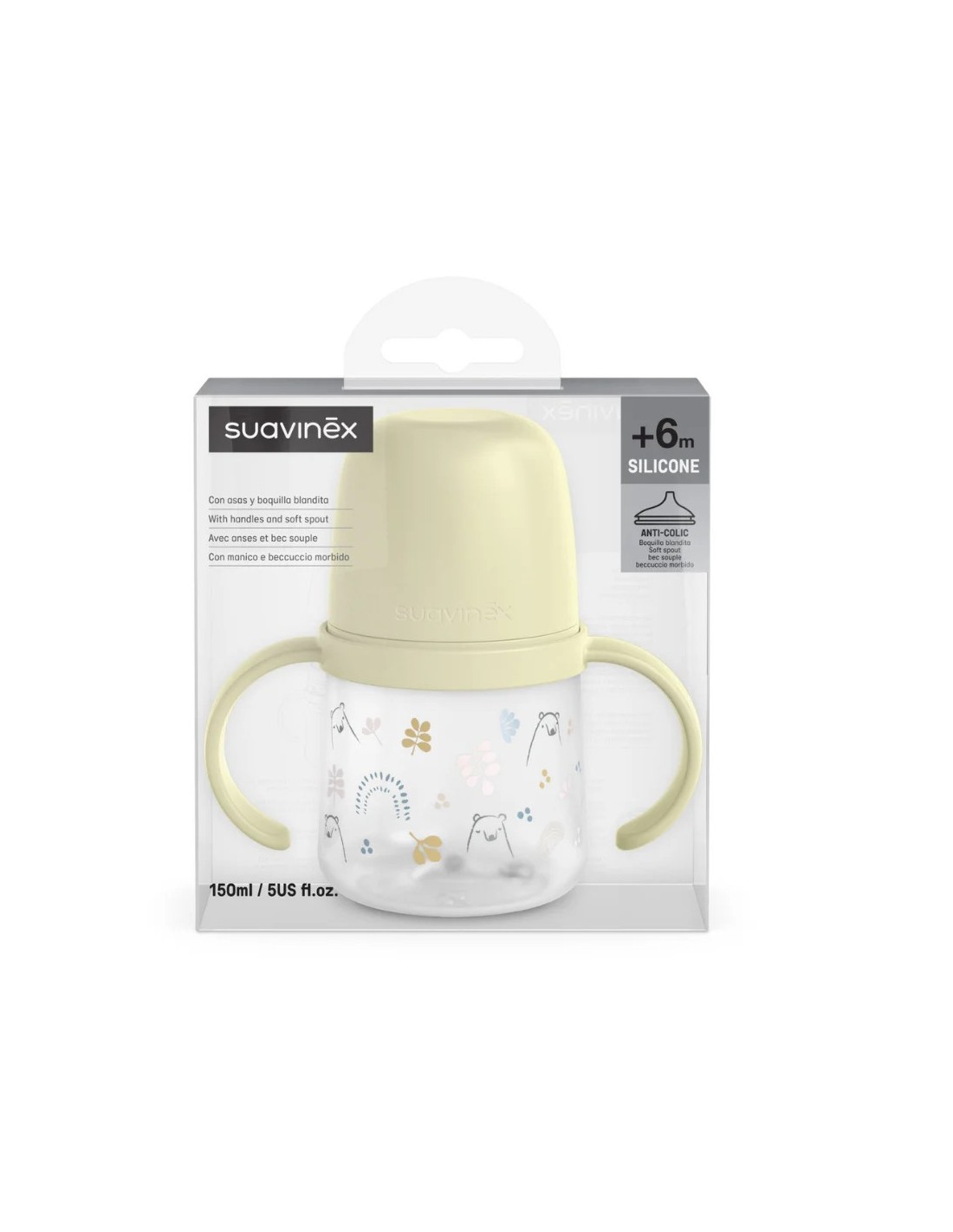 Biberon First 150ml Suavinex Verde Pistacchio - Senza BPA | ShopInCasa.it