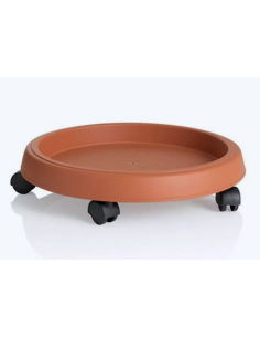 SOTTOVASO 20203 40CM C/RUOTE TERRACOTTA