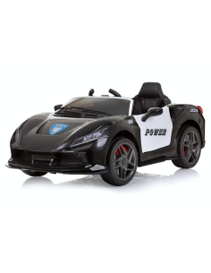 AUTO ELETTRICA POLIZIA NERO 12V