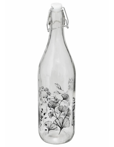 BOTTIGLIA 203393 WHITE FLORAL 1LT TRASPARENTE