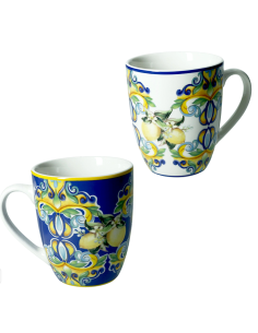 52723 MUG SET 2PZ CITRUS BLU PORCELLANA