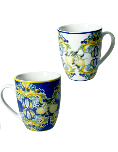 52723 MUG SET 2PZ CITRUS BLU PORCELLANA