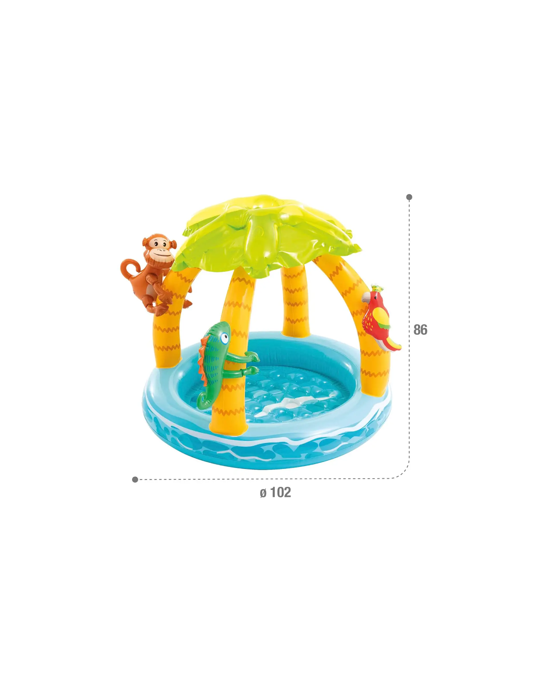 GONFIABILI: vendita online Piscina Baby Pool Palma 102x86 cm Piscina per Bambini in offerta