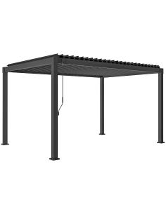 GAZEBO E OMBRELLONI: vendita online Pergola Garda 3x4 Antracite, Tetto Lamellare Orientabile, Struttura in Acciaio Zincato e ...