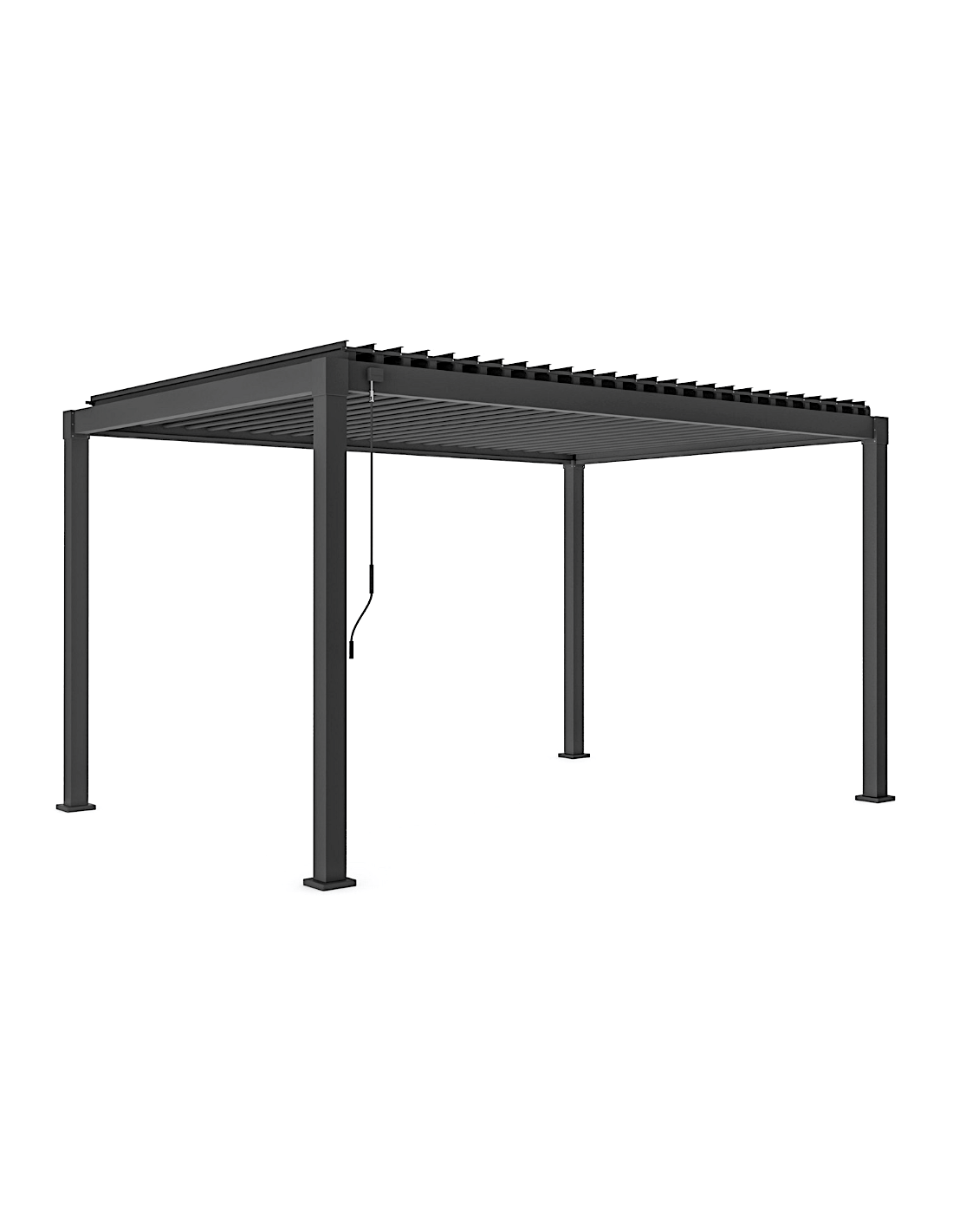 GAZEBO E OMBRELLONI: vendita online Pergola Garda 3x4 Antracite, Tetto Lamellare Orientabile, Struttura in Acciaio Zincato e ...