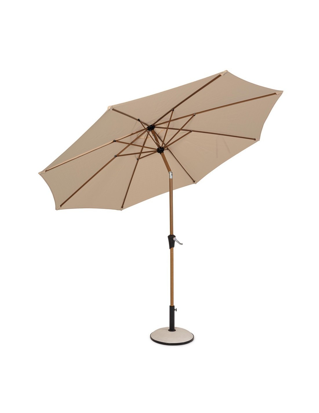 GAZEBO E OMBRELLONI: vendita online Ombrellone Palinuro 3m Beige/Naturale con Snodo, Struttura in Acciaio Trattato, Telo in P...