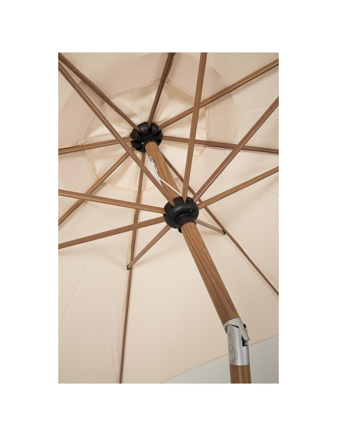 GAZEBO E OMBRELLONI: vendita online Ombrellone Palinuro 3m Beige/Naturale con Snodo, Struttura in Acciaio Trattato, Telo in P...