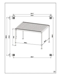 GAZEBO E OMBRELLONI: vendita online Pergola Garda 3x4 Antracite, Tetto Lamellare Orientabile, Struttura in Acciaio Zincato e ...