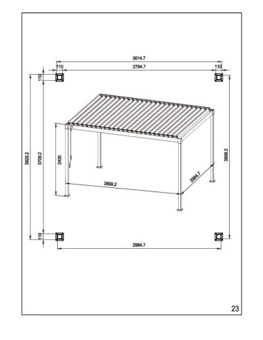 GAZEBO E OMBRELLONI: vendita online Pergola Garda 3x4 Antracite, Tetto Lamellare Orientabile, Struttura in Acciaio Zincato e ...