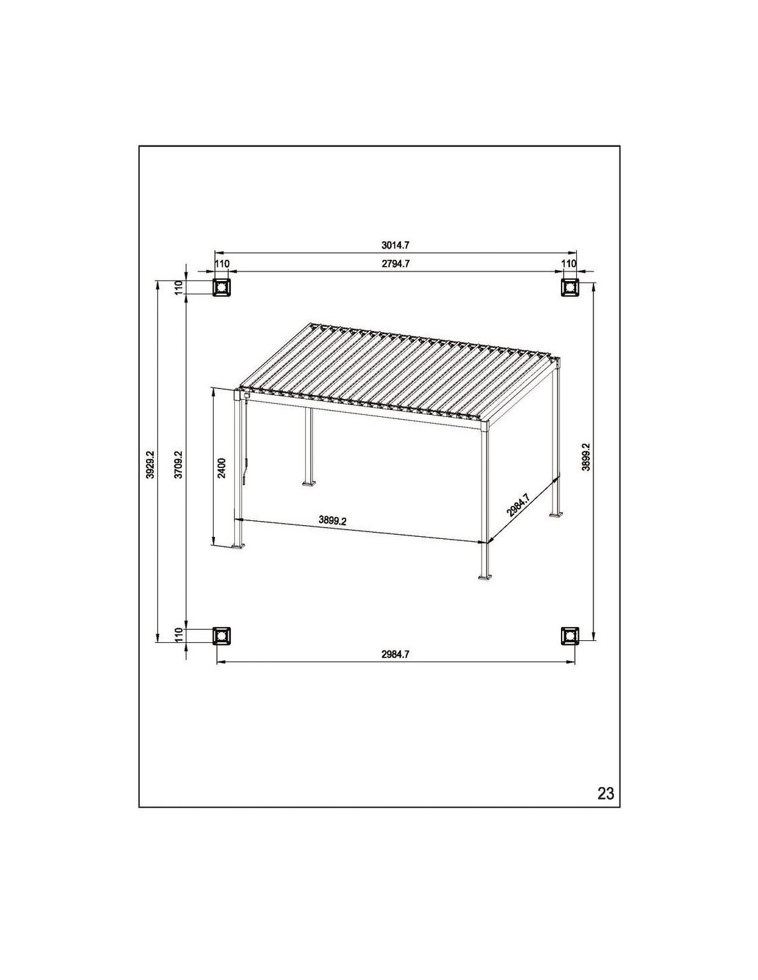 GAZEBO E OMBRELLONI: vendita online Pergola Garda 3x4 Antracite, Tetto Lamellare Orientabile, Struttura in Acciaio Zincato e ...