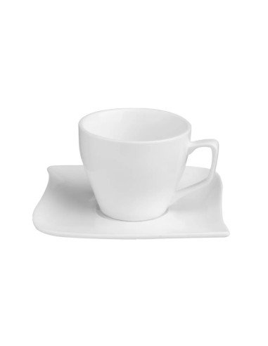 TAZZE CAFFE' E LATTE: vendita online Tazzina 9 cl con Piattino, Porcellana, Elegante, Resistente, Caffè Espresso, Design Raff...