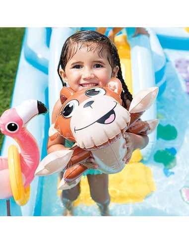 GONFIABILI: vendita online Playcenter Jungle Intex 244x198x71 cm Piscina Gonfiabile con Scivolo e Giochi per Bambini in offerta