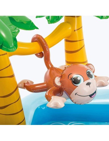 GONFIABILI: vendita online Playcenter Jungle Intex 244x198x71 cm Piscina Gonfiabile con Scivolo e Giochi per Bambini in offerta