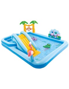 GONFIABILI: vendita online Playcenter Jungle Intex 244x198x71 cm Piscina Gonfiabile con Scivolo e Giochi per Bambini in offerta