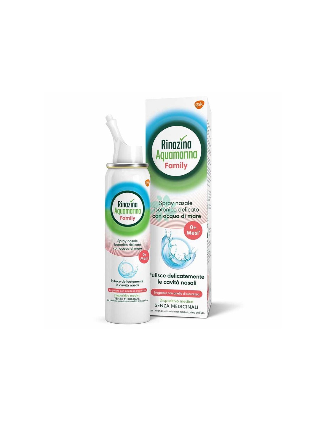 Rinazina Acquamarina Spray Nasale Isotonico con Acqua di Mare | shopincasa.it