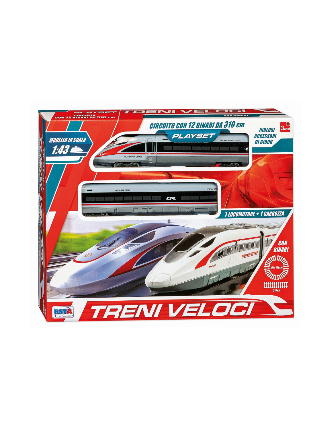 PLAYSET 11977 TRENO VELOCE CON PISTA 310CM