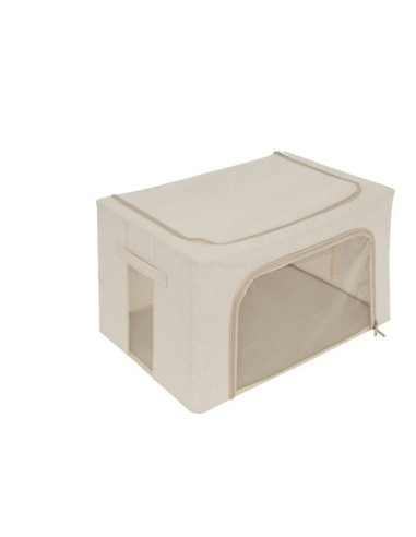 BOX E CONTENITORI SALVASPAZIO: vendita online Scatola contenitore Dressy 60x40x32 cm beige, organizer salvaspazio per armadi ...