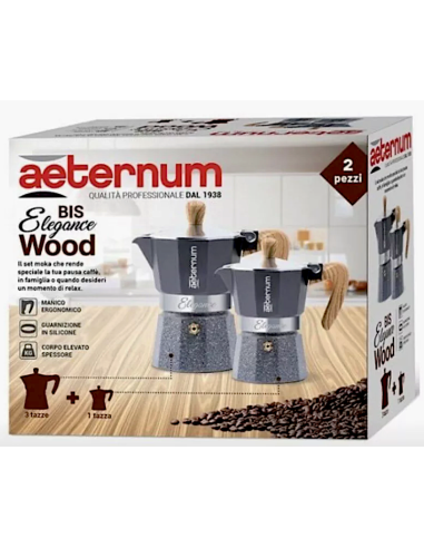 BIS ELEGANCE WOOD SET 2 CAFFETTIERE 1TZ+3TZ