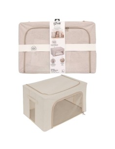 BOX E CONTENITORI SALVASPAZIO: vendita online Scatola contenitore Dressy 60x40x32 cm beige, organizer salvaspazio per armadi ...