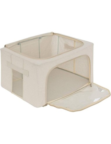 BOX E CONTENITORI SALVASPAZIO: vendita online Scatola contenitore Dressy 60x40x32 cm beige, organizer salvaspazio per armadi ...