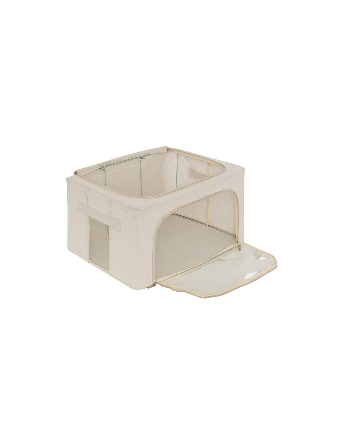 BOX E CONTENITORI SALVASPAZIO: vendita online Scatola contenitore Dressy 60x40x32 cm beige, organizer salvaspazio per armadi ...