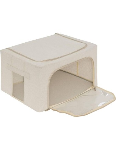 BOX E CONTENITORI SALVASPAZIO: vendita online Scatola contenitore Dressy 60x40x32 cm beige, organizer salvaspazio per armadi ...