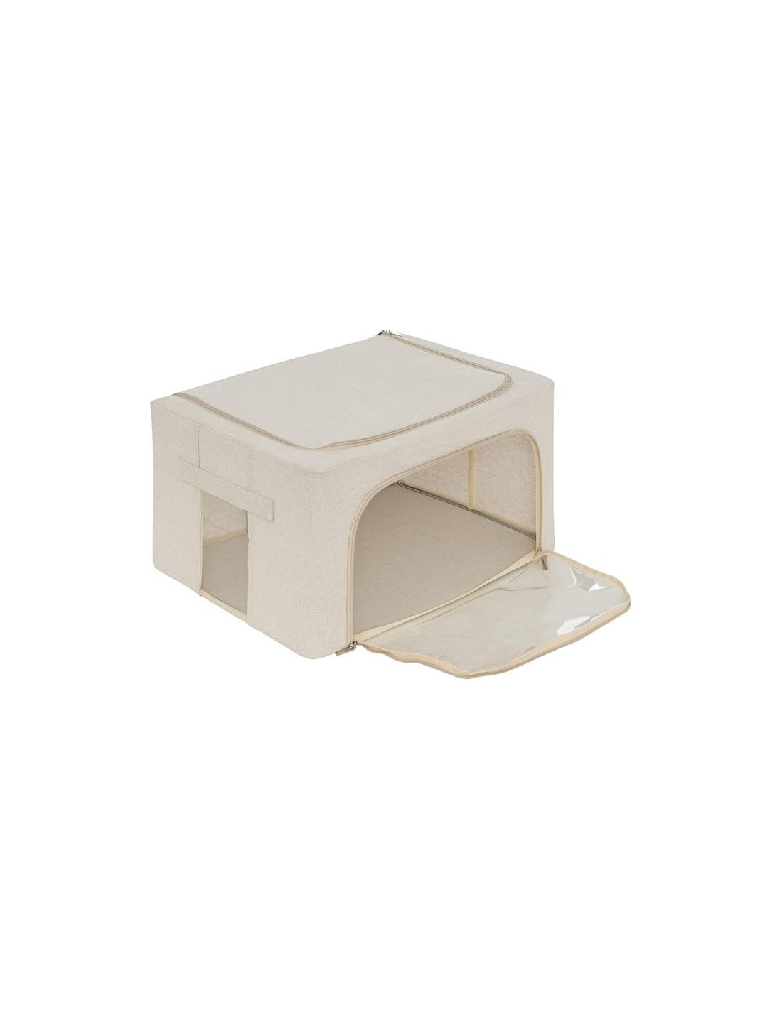 BOX E CONTENITORI SALVASPAZIO: vendita online Scatola contenitore Dressy 60x40x32 cm beige, organizer salvaspazio per armadi ...