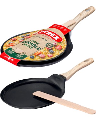 PYREX CREPIERE 26CM ALLUMINIO CON SPATOLA LEGNO