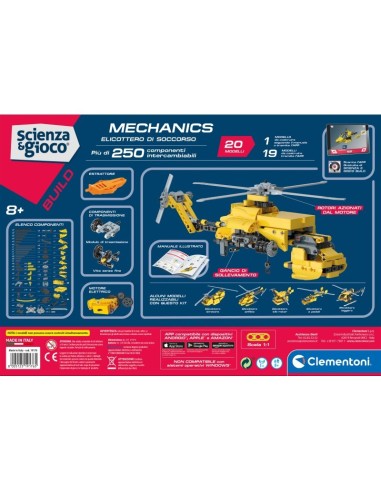 Clementoni Elicottero Soccorso - Kit da Costruzione Motorizzato - Shopincasa