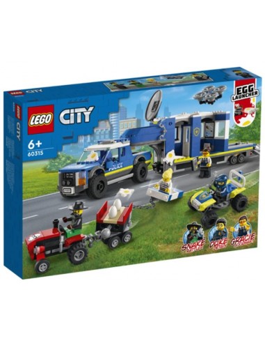 GIOCATTOLO PUBBLICIZZATO: vendita online LEGO City Police, Camion Centro di Comando, Trattore con Spara-Uova, Drone, Minifigu...