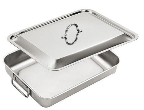 LOVE STORY TEGLIA INOX 35X27 CM C/COPERCHIO INOXRIV su Shop in Casa