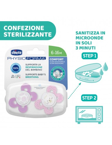 ACCESSORI: vendita online SUCCHIETTO 6/16 MESI PHYSIO COMFORT GIRL 2 PEZZI CHICCO in offerta