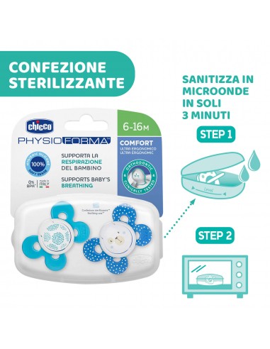 ACCESSORI: vendita online SUCCHIETTO 6/16 MESI PHYSIO COMFORT BOY 2 PEZZI CHICCO in offerta