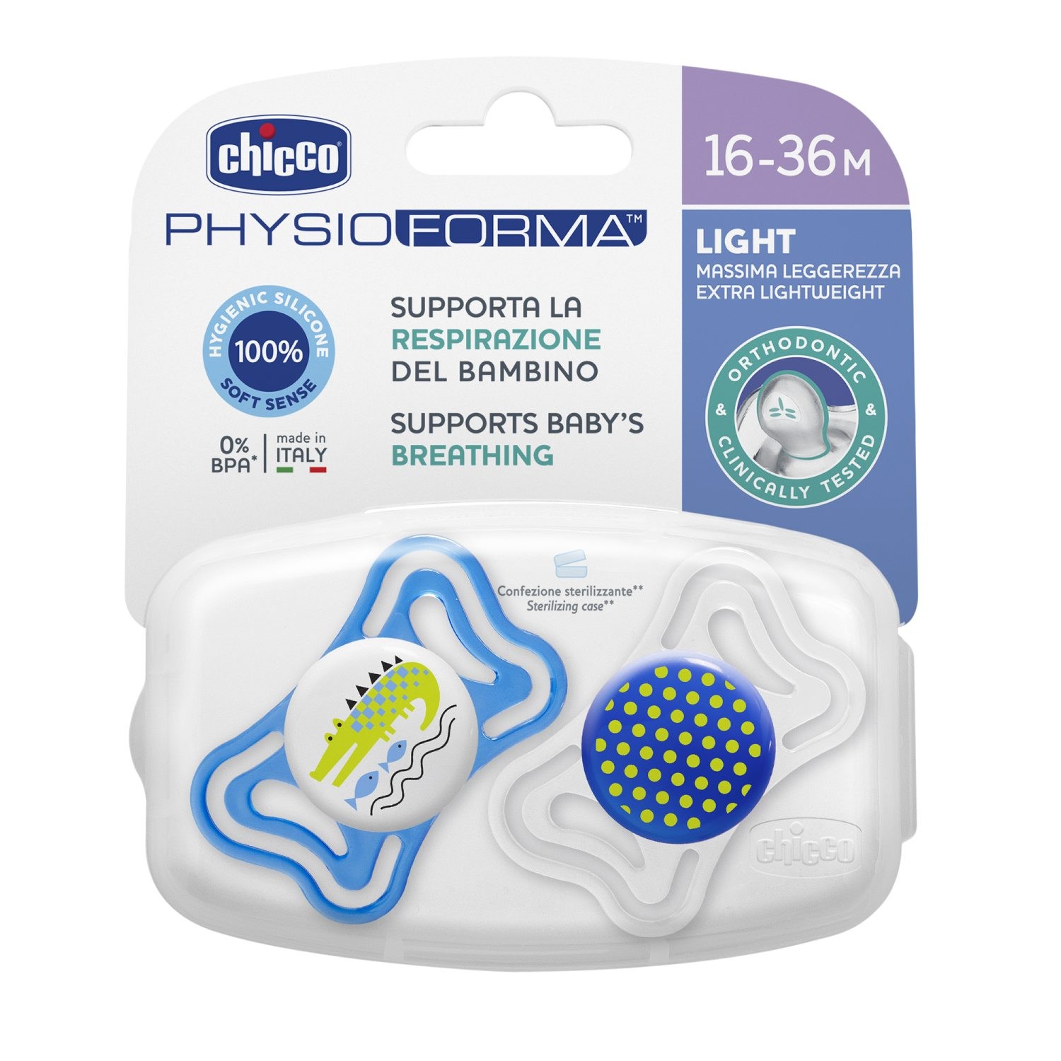 SUCCHIETTO 16/36 MESI PHYSIOLIGHT BOY 2 PEZZI CHICCO su Shop in Casa