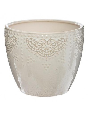 VASI D'ARREDO: vendita online CACHEPOT 168622A 1 MISURA CREMA D20X17CM in offerta