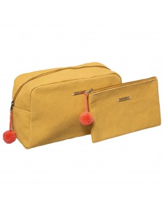 ACCESSORI BAGNO: vendita online SET 2 TROUSSE BAGNO GIALLO in offerta