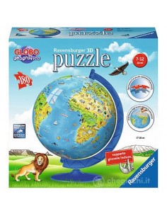 GIOCHI DI SOCIETA'E PUZZLE: vendita online PUZZLE 3D GLOBO GEOGRAFICO 180PZ 12340 RAVENSBURGER in offerta